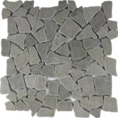 Grey Reconstituted Mini Opus Stone Interlocking Mosaic Sheet | Marino Tile NY