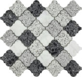 Lantern Terrazzo Marble White Grey Black Mix Mosaic | Marino Tile NY