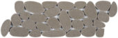 Light Grey Sliced Reconstituted Pebble Mosaic Interlocking Border | Marino Tile NY