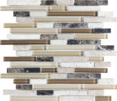 Linear Cappuccino Mosaic | Marino Tile NY