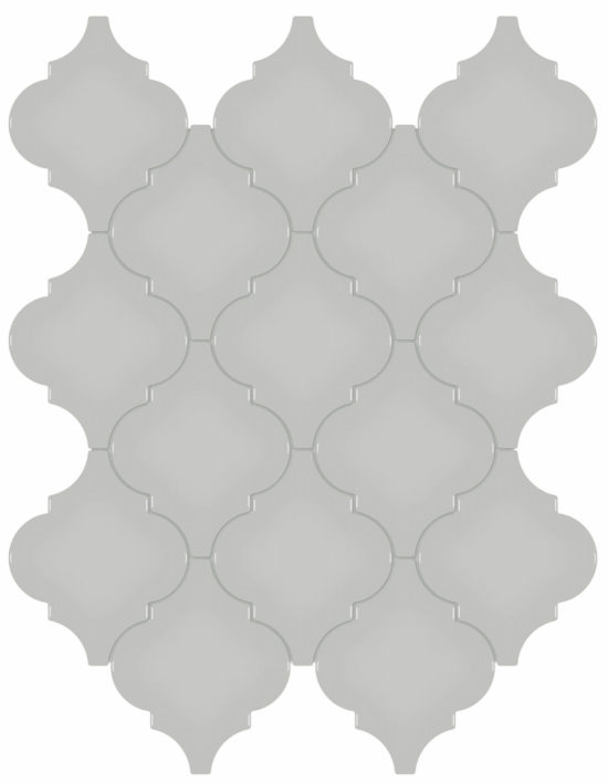 Loft Grey Glossy Arabesque Mosaic | Marino Tile NY