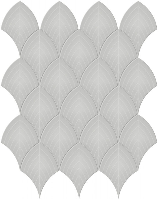 Loft Grey Glossy Scallop Mosaic | Marino Tile NY