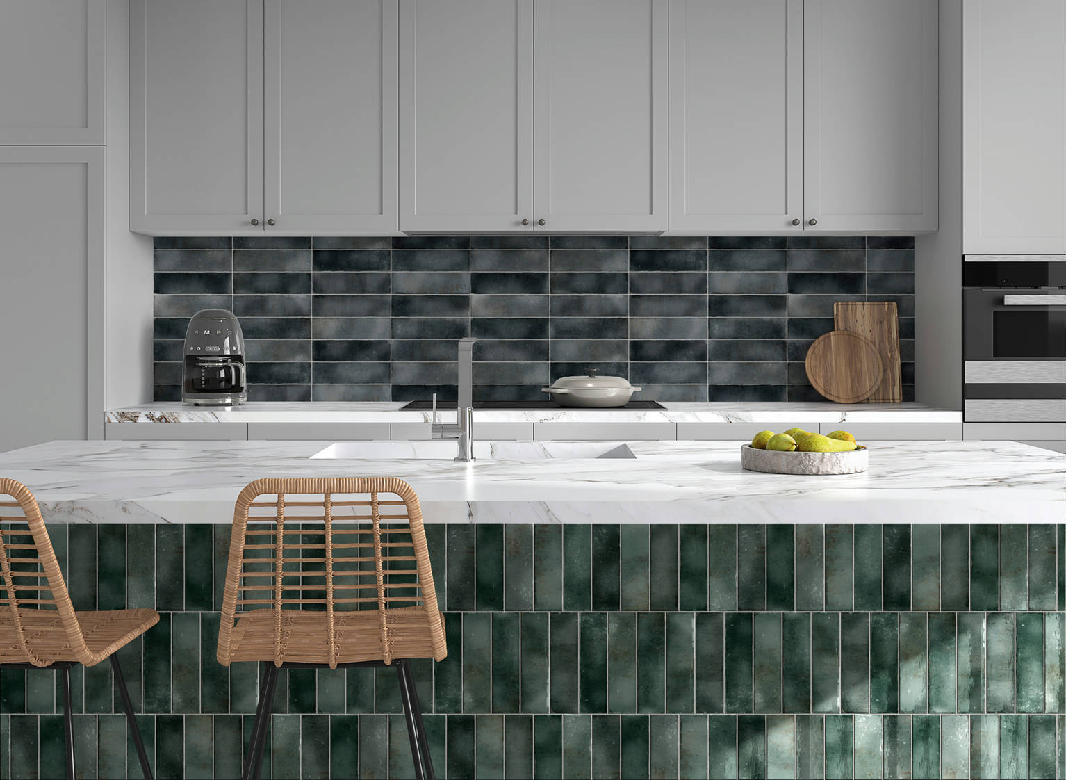 Miami Brickell Jade and Key Biscayne Anthracite | Marino Tile NY