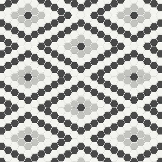 Midnight Blend Matte Diamond Pattern Mosaic | Marino Tile NY