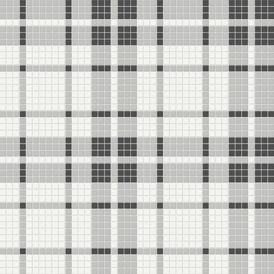 Midnight Blend Matte Plaid Pattern Mosaic | Marino Tile NY