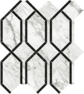 Milano Statuario Polished Modella Mosaic | Marino Tile NY