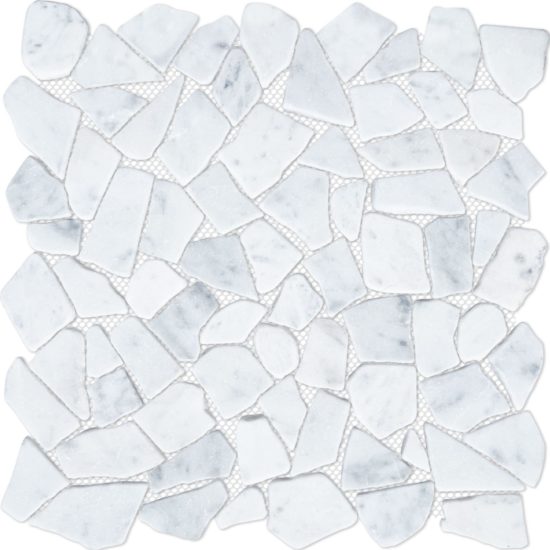 Mini Opus Matte White Grey Marble Stone Interlocking