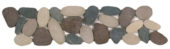 Mix Color Xl Sliced Matte Pebble Interlocking Border | Marino Tile NY