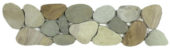 Mix Golden Sliced Matte Pebble Interlocking Border | Marino Tile NY