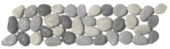 Mix Grey Reconstituted Pebble Interlocking Border | Marino Tile NY