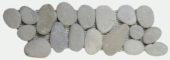 Mix Grey/Beige Rectified Matte Pebble Interlocking Border | Marino Tile NY