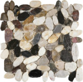 Mix Sliced Polished Pebble Interlocking Mosaic | Marino Tile NY