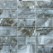 Onyx Pattern Blue Glass Sheet Mosaic | Marino Tile NY