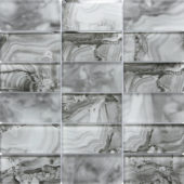 Onyx Pattern Grey Glass Sheet Mosaic | Marino Tile NY