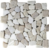 Onyx White Mini Opus Interlocking Mosaic | Marino Tile NY
