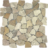 Onyx White/Red Opus Interlocking Mosaic | Marino Tile NY