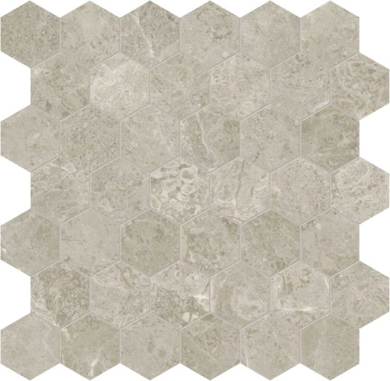 Ritz Gray 2 Hexagon Mosaic | Marino Tile NY