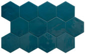Ronda 5.5X6.3” Navy Blue Hexagon | Marino Tile NY