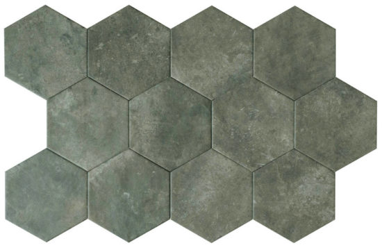 Seville 5.5X6.3” Black Hexagon | Marino Tile NY