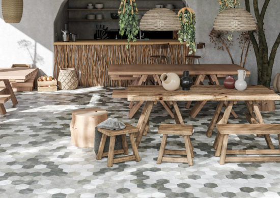 Seville 5.5X6.3” Grey Hexagon | Marino Tile NY