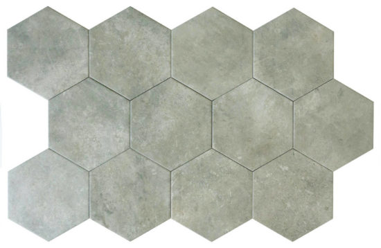 Seville 5.5X6.3” Grey Hexagon | Marino Tile NY