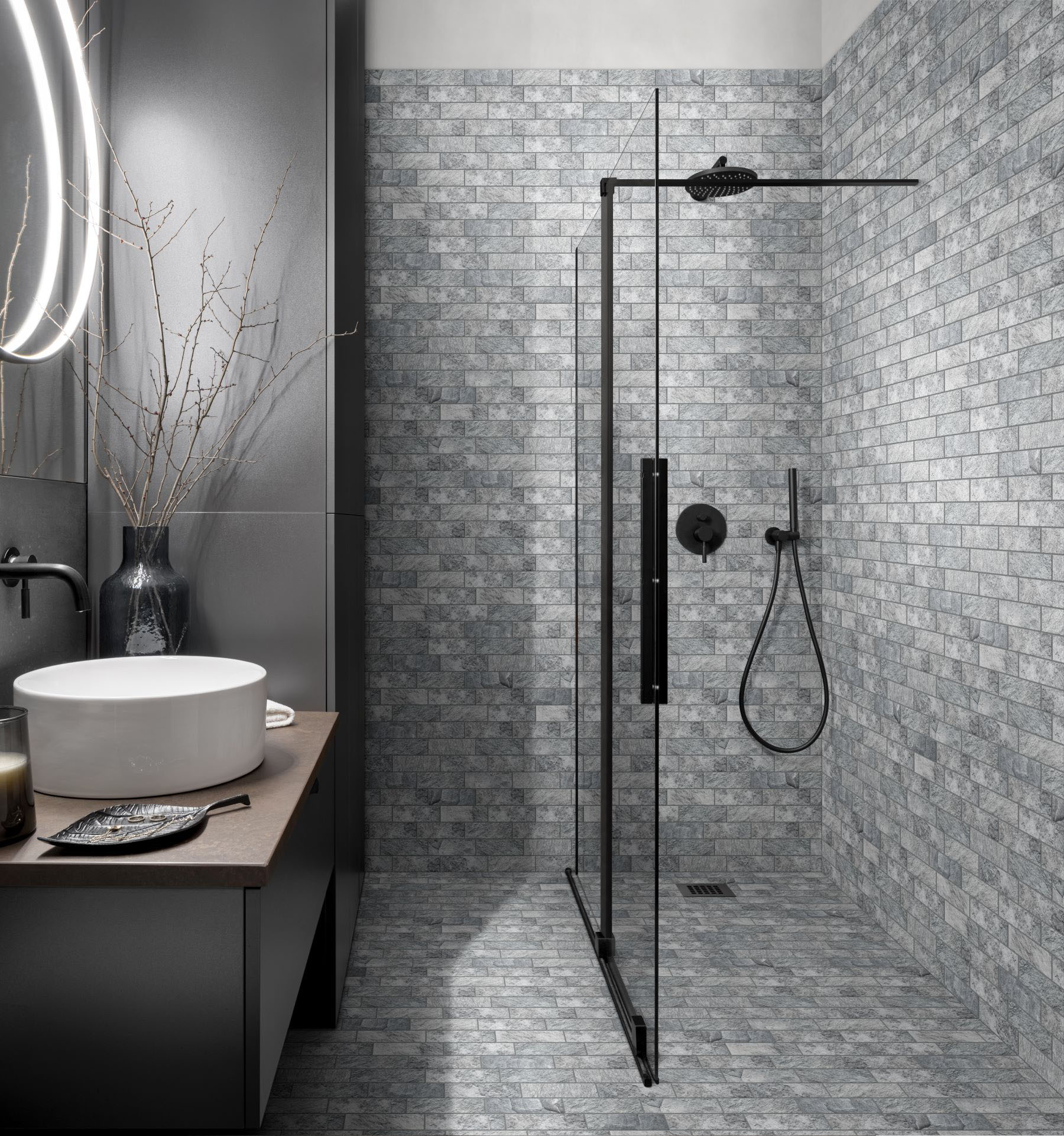 Slate Stone Grey 2"x6" Brick Mosaic | Marino Tile NY
