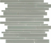 Smoke Random Strip Mosaic | Marino Tile NY