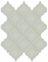 Soft Sage Glossy Arabesque Mosaic | Marino Tile NY
