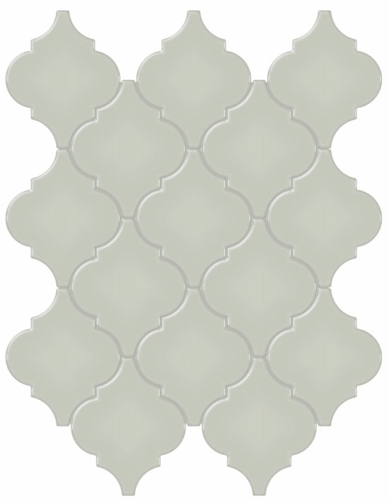 Soft Sage Glossy Arabesque Mosaic | Marino Tile NY