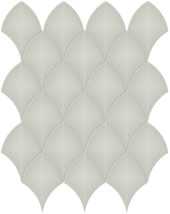 Soft Sage Glossy Scallop Mosaic | Marino Tile NY