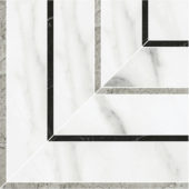 Statuario Venezia Honed Picco Mosaic | Marino Tile NY