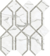 Statuario Venezia Polished Modella Mosaic | Marino Tile NY