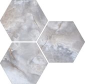Treasure Blue Dream Onyx 6" Carved Hexagon | Marino Tile NY