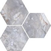 Treasure Blue Dream Onyx 6" Carved Hexagon | Marino Tile NY