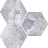 Treasure Blue Dream Onyx 6" Carved Hexagon | Marino Tile NY