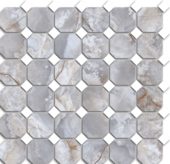Treasure Blue Dream Onyx Polished Octagon/Dot Mosaic | Marino Tile NY