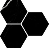 Treasure Midnight Nero 6" Carved Hexagon | Marino Tile NY