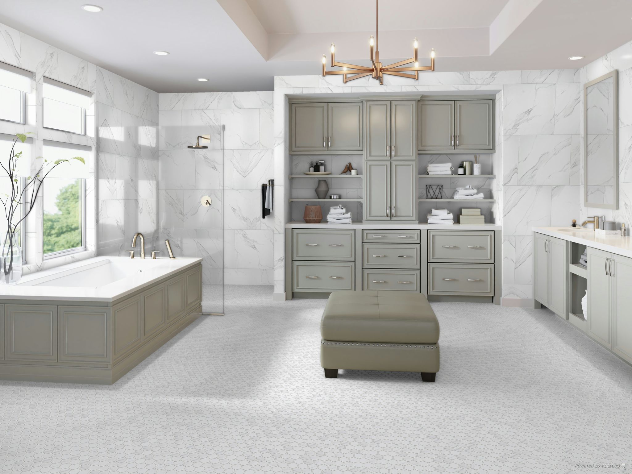 Treasure Statuario Hex and 24x24 | Marino Tile NY