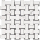 Treasure Statuario Polished Basketweave Mosaic | Marino Tile NY