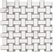 Treasure Statuario Polished Basketweave Mosaic | Marino Tile NY