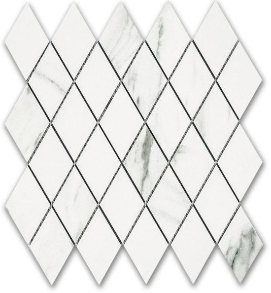 Treasure Statuario Polished Diamond Mosaic | Marino Tile NY