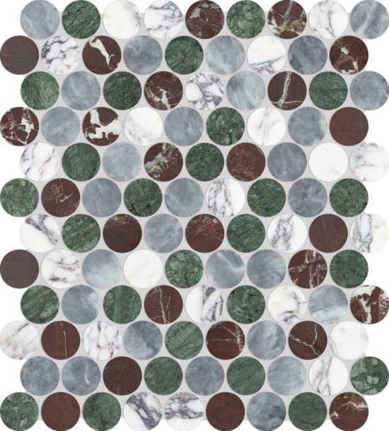Utopio 1.25 Penny Round Tropic Mosaic | Marino Tile NY