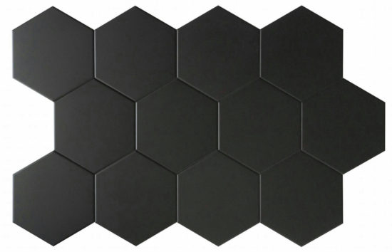 Vida 5.5X6.3” Black Hexagon | Marino Tile NY