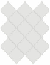 Vintage Grey Glossy Arabesque Mosaic | Marino Tile NY