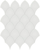 Vintage Grey Glossy Scallop Mosaic | Marino Tile NY
