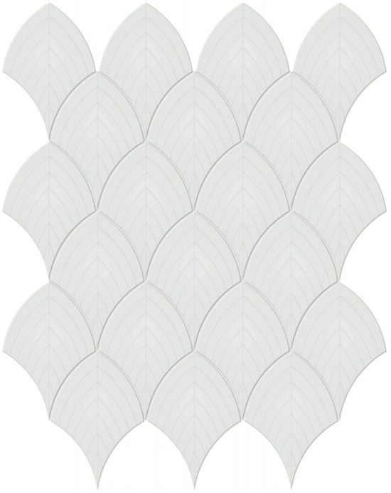 Vintage Grey Glossy Scallop Mosaic | Marino Tile NY