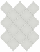 Warm Grey Glossy Arabesque Mosaic | Marino Tile NY