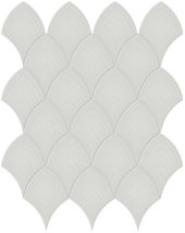 Warm Grey Glossy Scallop Mosaic | Marino Tile NY