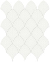 White Glossy Scallop Mosaic | Marino Tile NY