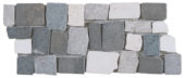 White Light & Dark Grey Cubic Marble Opus Interlocking Border | Marino Tile NY